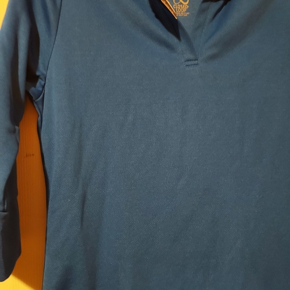 Eco Womens Youth XXS Tee V Neck Polyester Casual Blue Bluesign Fabric Uniform - Picture 5 of 7